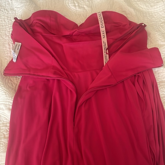 New Mac Duggal Strapless Sleeveless Faux Wrap Mini Dress size 8 - Picture 5 of 10